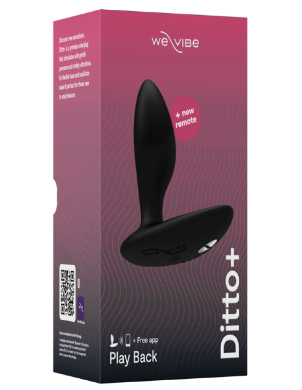 アナルバイブ ウィーバイブ ディット+ サテンブラック / We-Vibe Ditto+ Satin Black アプリ操作 男性用 女性用 カップル用