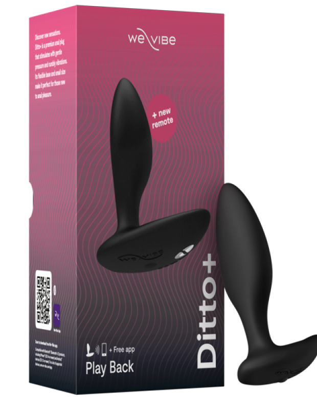 アナルバイブ ウィーバイブ ディット+ サテンブラック / We-Vibe Ditto+ Satin Black アプリ操作 男性用 女性用 カップル用