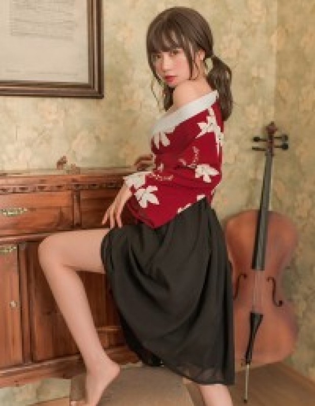 クラシックプリント漢服セット 可愛いランジェリー コスプレ 文化際  夏祭り