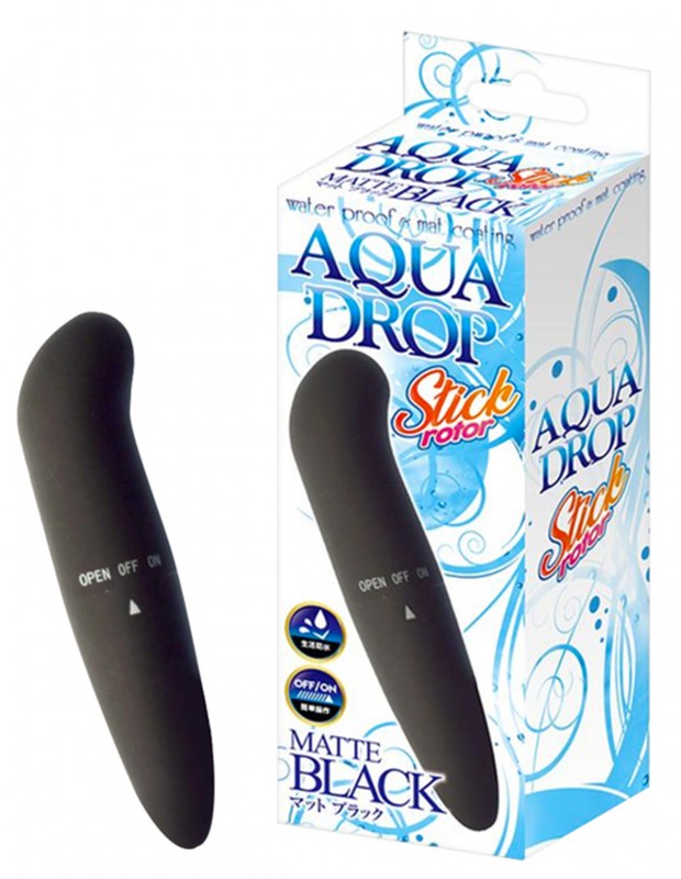 AQUA DROP アクアドロップ スティック ローター Gスポット刺激 ブラック AQUA DROP アクアドロップ スティック ローター Gスポット刺激 ブラック