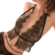 Deep V レースホルタートップ ランジェリー セクシーで魅力的 ブランク