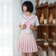 セーラー服 ピンク コスプレ 女子高生制服 萌え萌え 蝶結び 3点セット