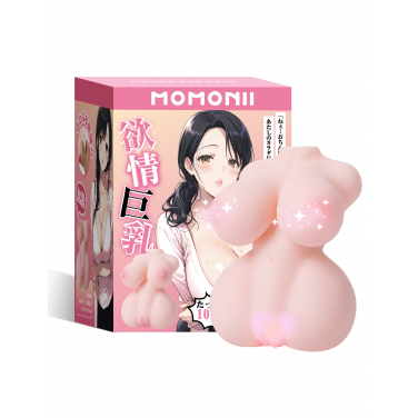 MOMONII 欲情ドール 掌サイズグラマー オナホール 2穴×非貫通×中出し 据え置き型 アダルトグッズ