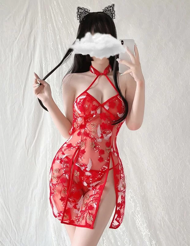 中華風 ランジェリー チャイナドレス 激可愛い セクシー 赤 中華風 ランジェリー チャイナドレス 激可愛い セクシー 赤