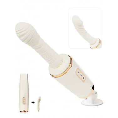 潮姫 1本型ピストンバイブ 加熱 吸盤マウント・2つの挿入部付き 爆イキ 高速ピストン 大人のおもちゃ