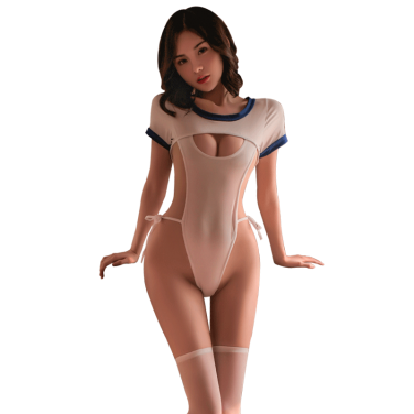 スポーツ風 オープンレオタード 露出 セクシー 可愛い 誘惑