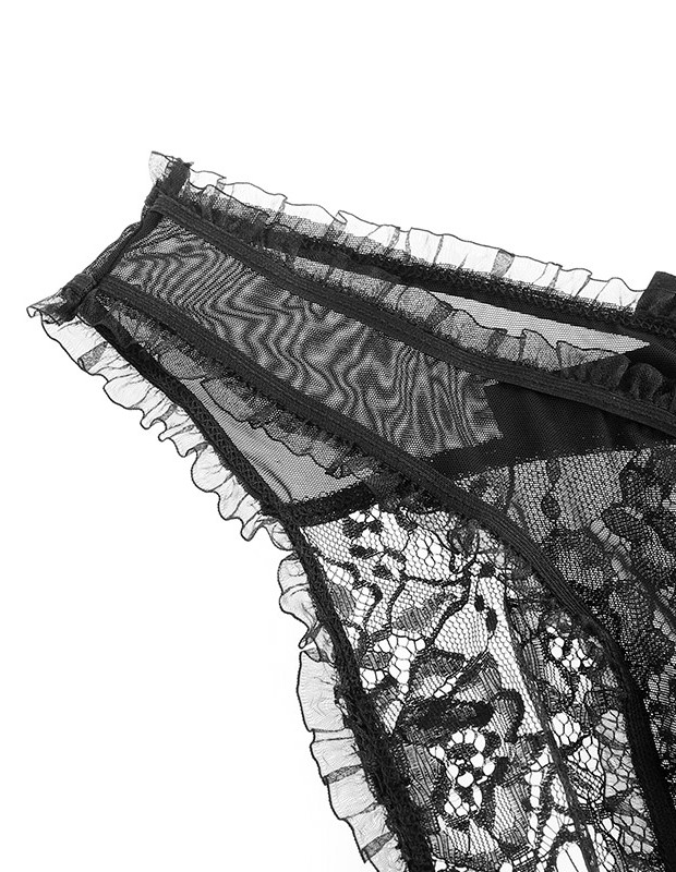 アイラッシュレース  セクシーオープンクロッチ  Tバックランジェリー