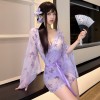 ガーリー系 パープルの蝶柄デザイン ランジェリー  大人のおもちゃ