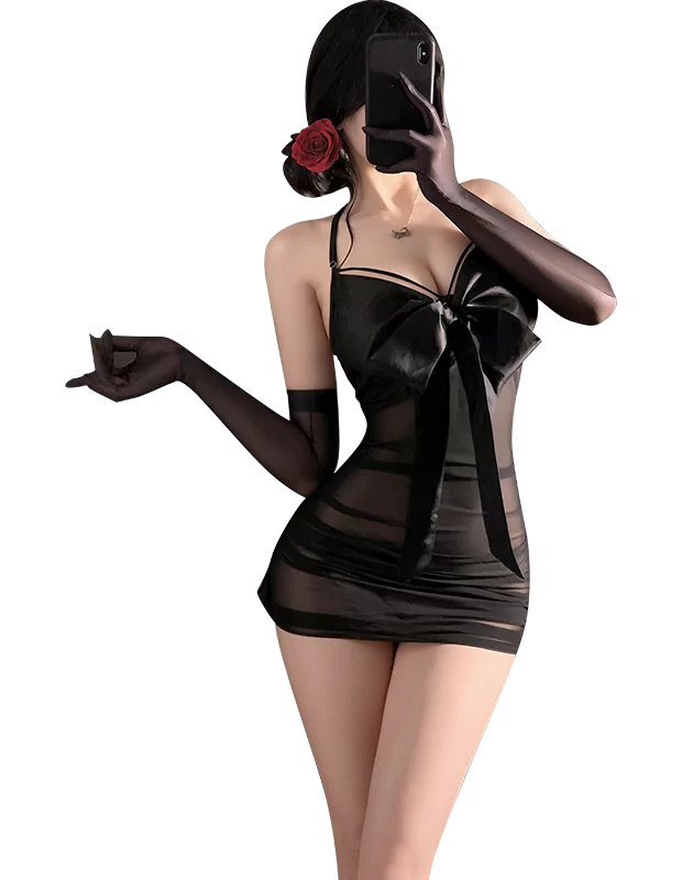 ドレープシフォン リボン装飾 透け感 セクシー ベビードール ラブグッズ 大人のおもちゃ ドレープシフォン リボン装飾 透け感 セクシー ベビードール ラブグッズ 大人のおもちゃ
