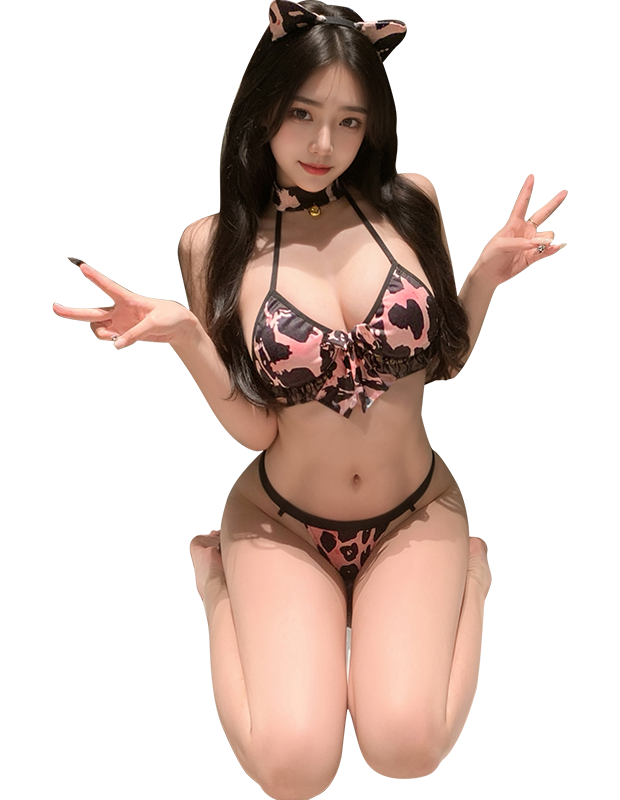 鈴付き アニマルランジェリー レオパード柄セクシー3点セット ラブグッズ 大人のおもちゃ