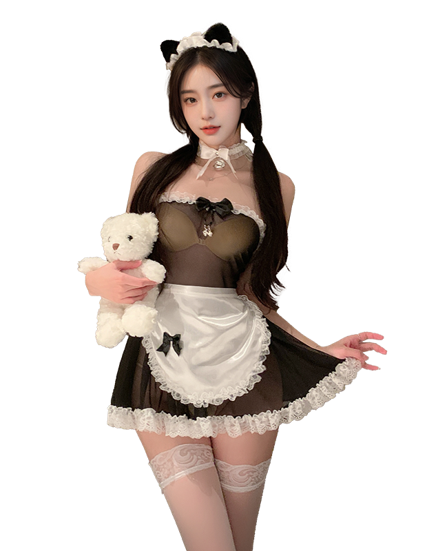 メイド風 シースルーチューブトップ セット コスプレ制服 アダルトグッズ 大人のおもちゃ メイド風 シースルーチューブトップ セット コスプレ制服 アダルトグッズ 大人のおもちゃ