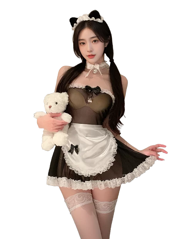 メイド風 シースルーチューブトップ セット コスプレ制服 アダルトグッズ 大人のおもちゃ メイド風 シースルーチューブトップ セット コスプレ制服 アダルトグッズ 大人のおもちゃ