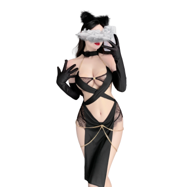 黒猫 ランジェリー 高級感 セクシー  大人用 ラブグッズ 大人のおもちゃ