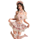 もえもえメイドコスプレ ピンク ランジェリー ハートくま