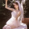 白い 花嫁コスプレ 白い バレンタインデー レース テールスカート ランジェリー