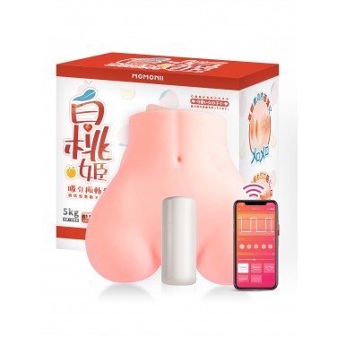 MOMONII白桃姫 ラブグッズ 電動据え置きオナホ 吸引＋振動  スマホ操作 10m接続可能  生肌感触 大人のおもちゃ