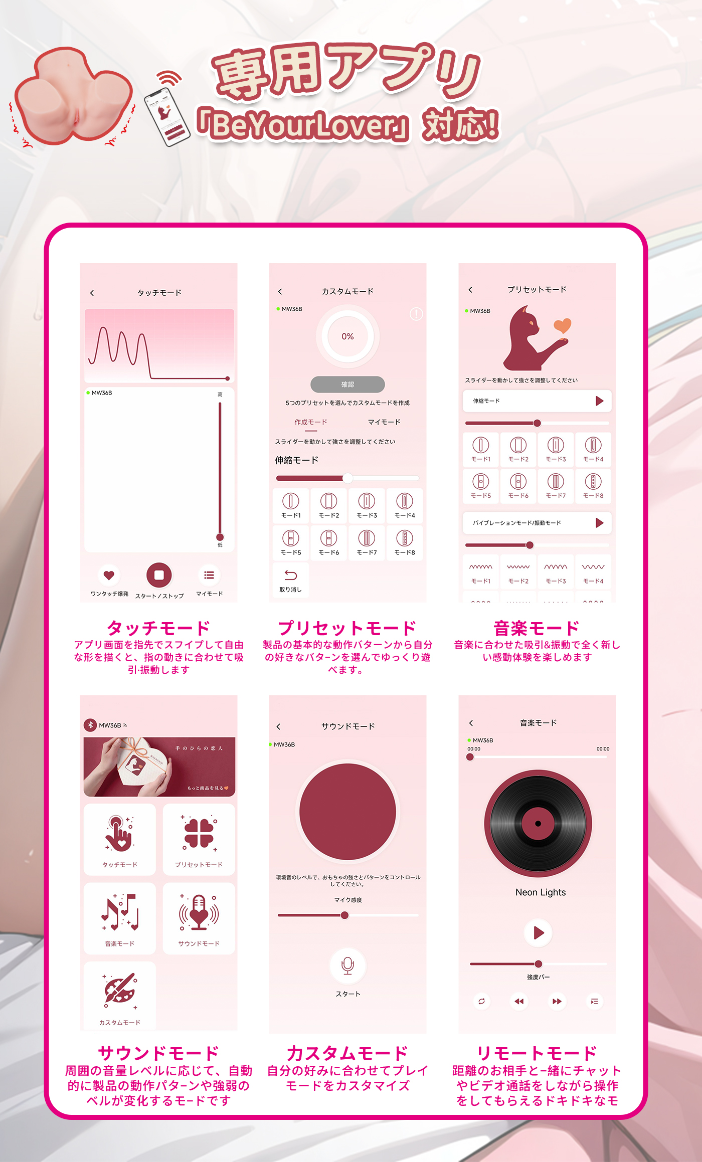 MOMONII美姫シリーズ 桜の姫 生腰美尻 吸引+振動+アプリ操作 大型据え置き型 電動オナホール 大人のおもちゃ