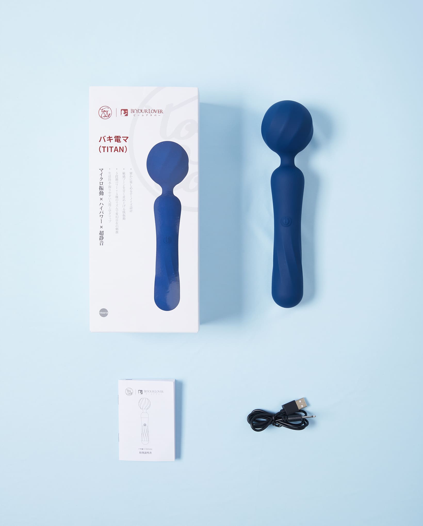 ToyCod TITAN バキ電マ 深層繊細振動 広範囲 クリ・陰唇責め 電動マッサージ 静音 大人のおもちゃ